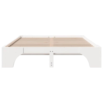 Struttura del letto Bianco 150 x 200 cm Pino massello | homemem39
