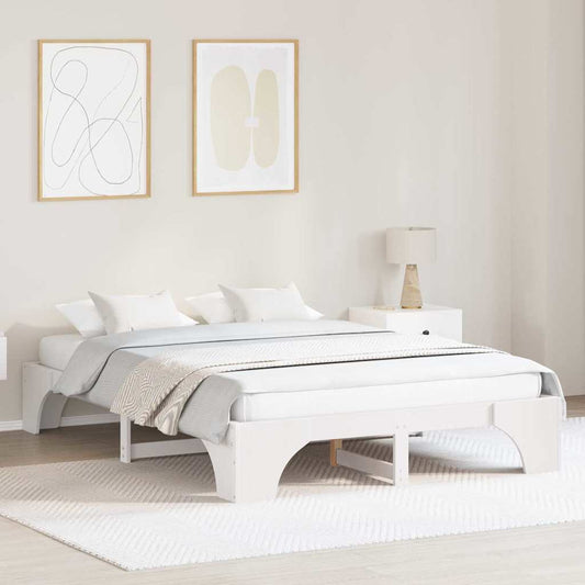 Struttura del letto Bianco 140 x 200 cm Pino massello | homemem39