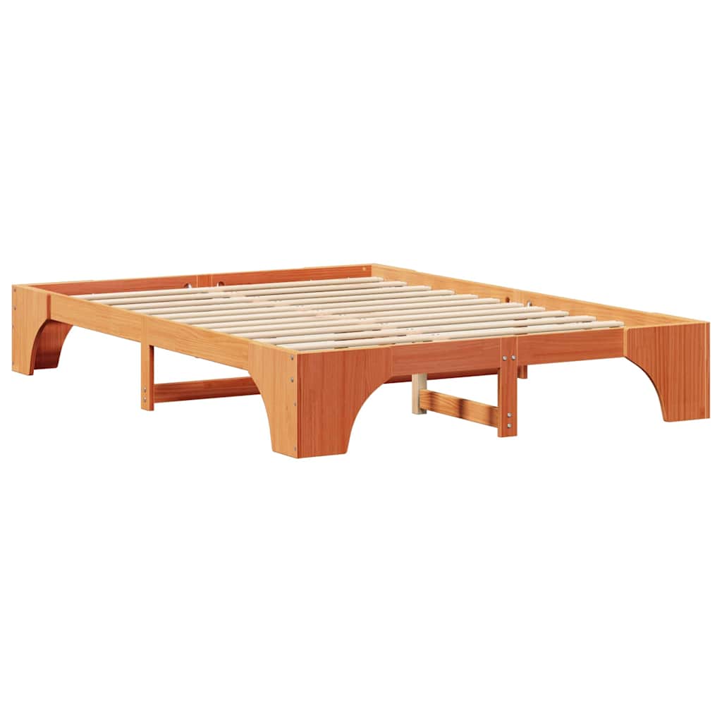Struttura del letto Marrone cerato 140 x 200 cm Pino massello | homemem39