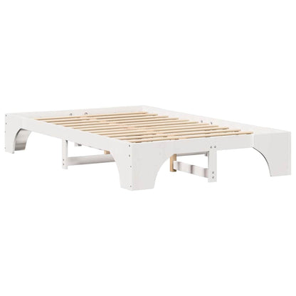 Struttura del letto Bianco 140 x 190 cm Pino massello