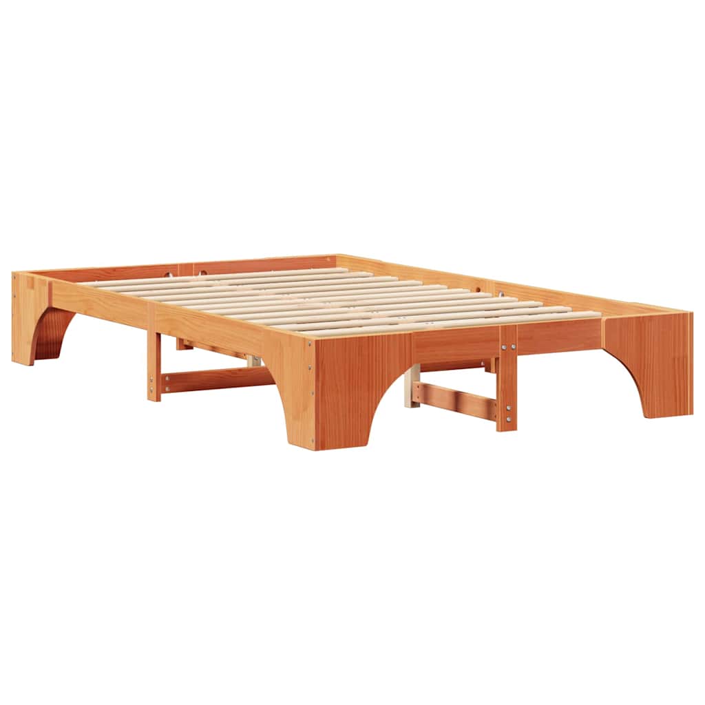 Struttura del letto Marrone cerato 140 x 190 cm Pino massello | homemem39