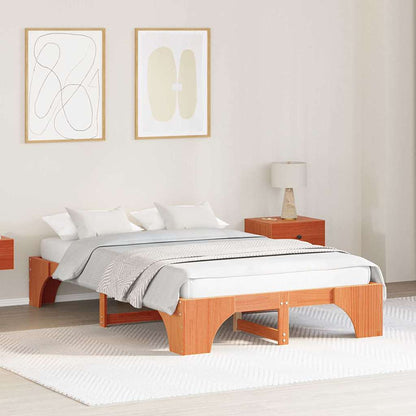 Struttura del letto Marrone cerato 120 x 190 cm Pino massello | homemem39