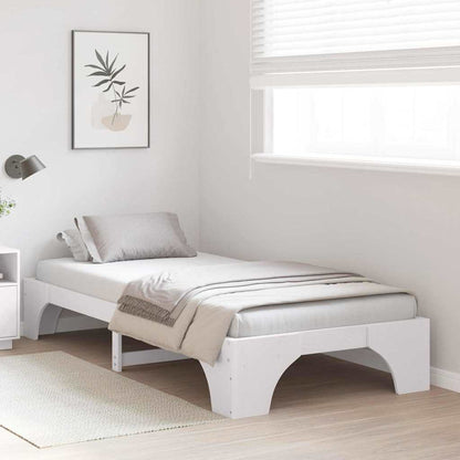 Struttura del letto Bianco 100 x 200 cm Pino massello | homemem39