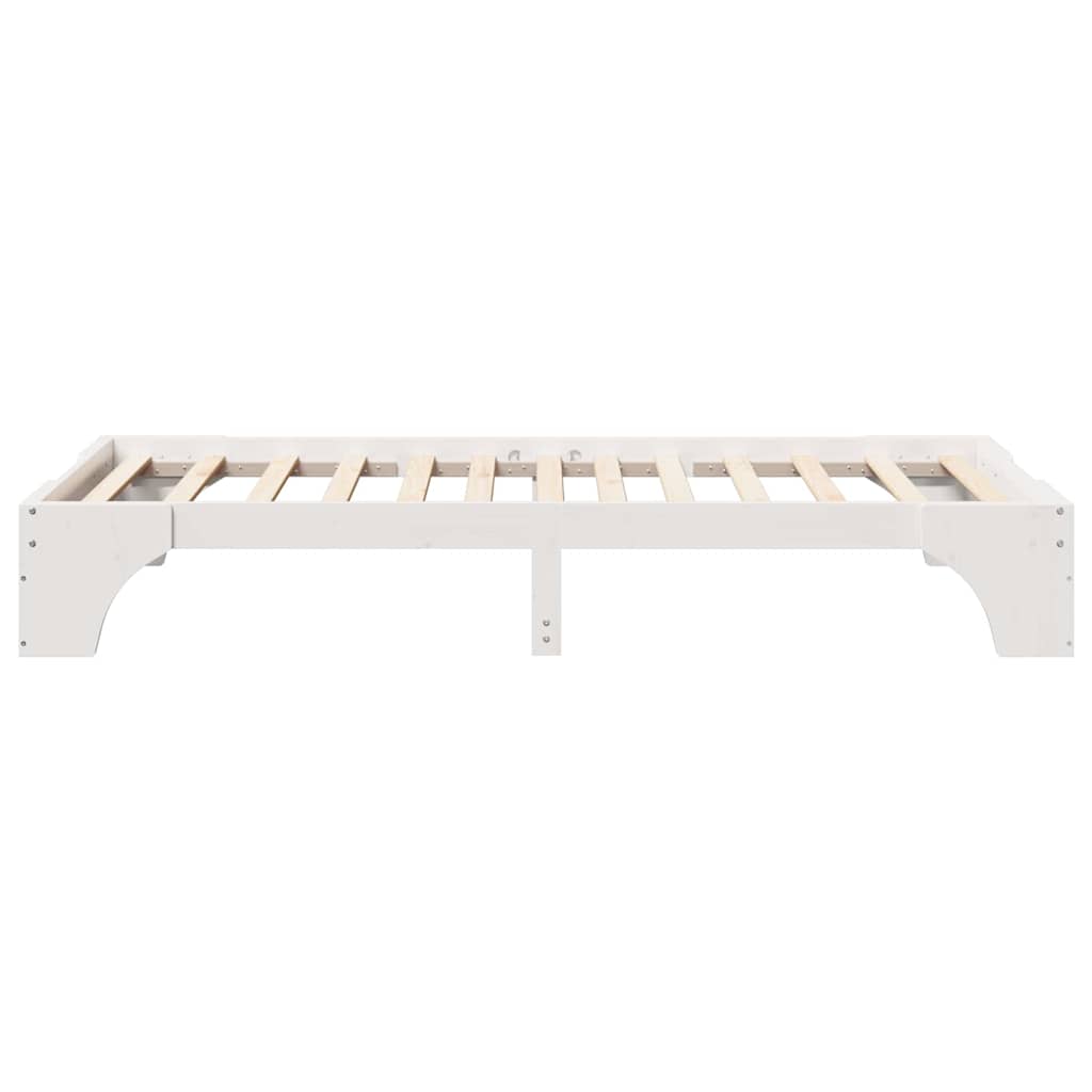 Struttura del letto Bianco 100 x 200 cm Pino massello | homemem39