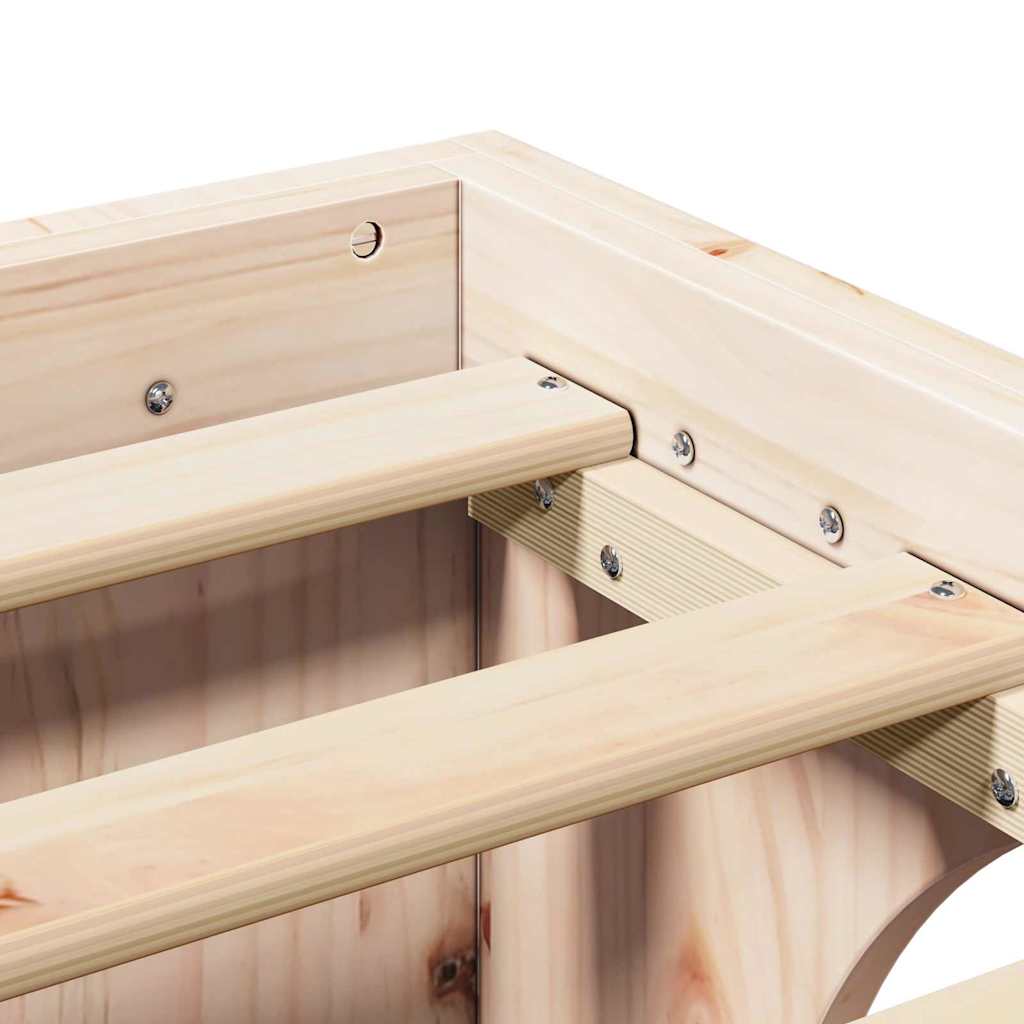 Struttura del letto Naturale 90 x 200 cm Pino massello