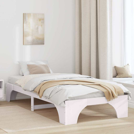 Struttura del letto Bianco 90 x 190 cm Pino massello | homemem39