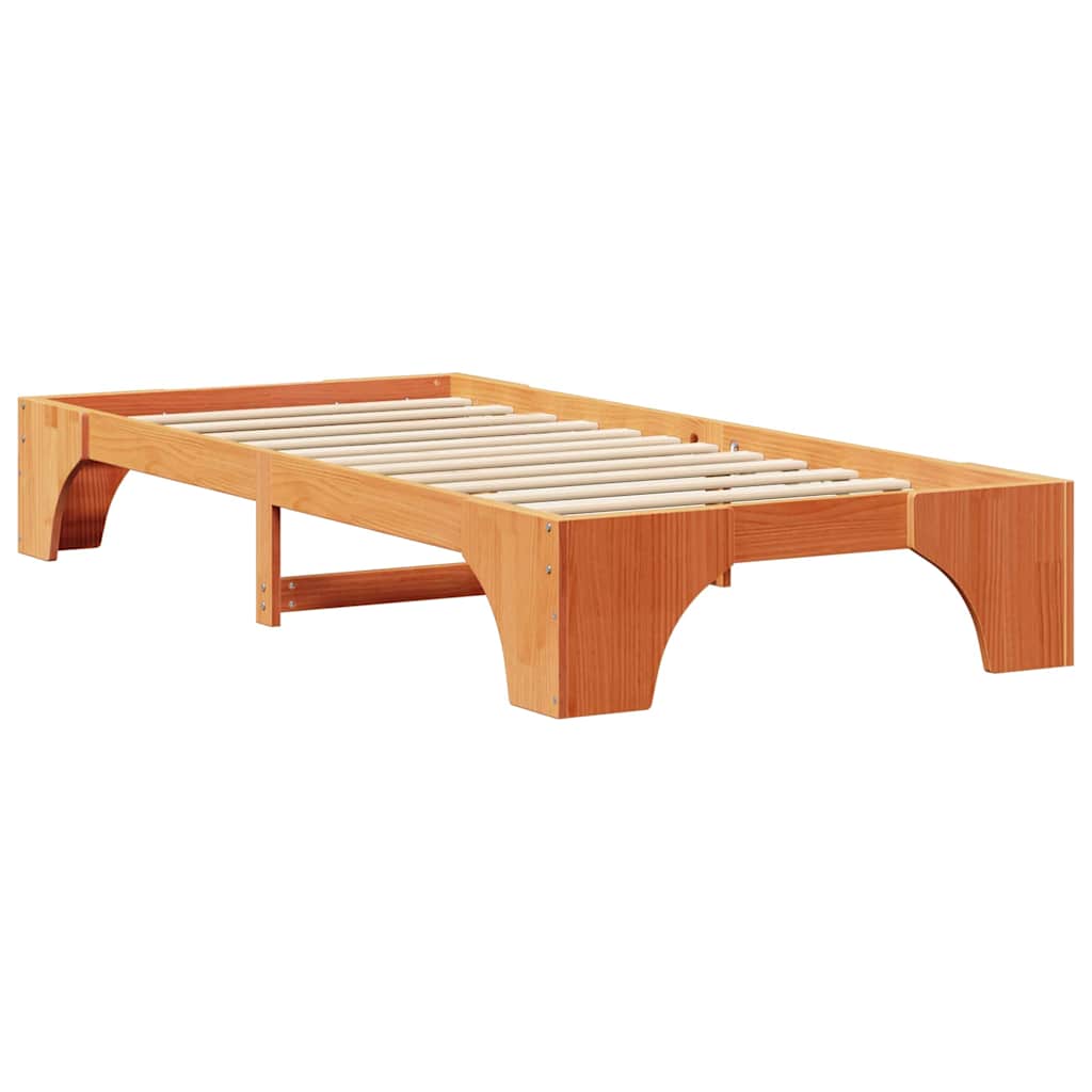 Struttura del letto Marrone cerato 90 x 190 cm Pino massello | homemem39
