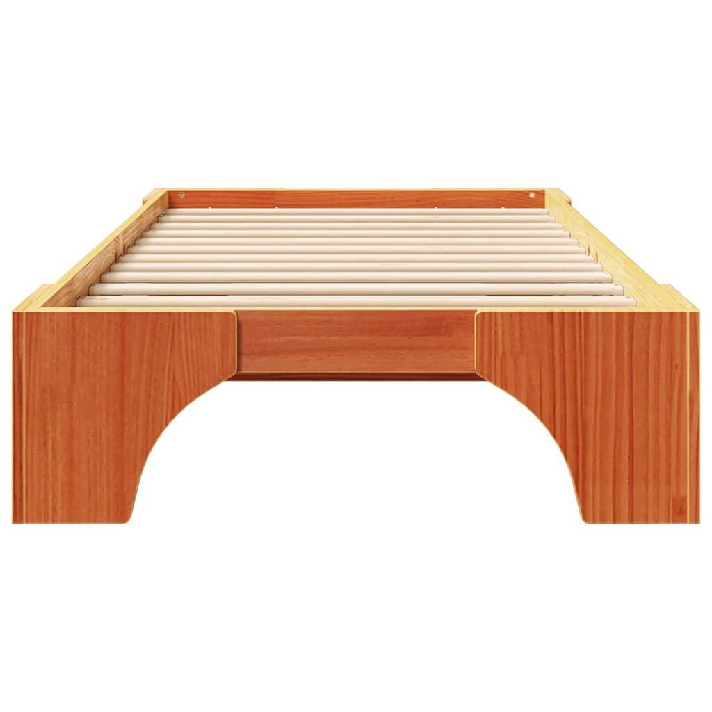 Struttura del letto Marrone cerato 90 x 190 cm Pino massello | homemem39