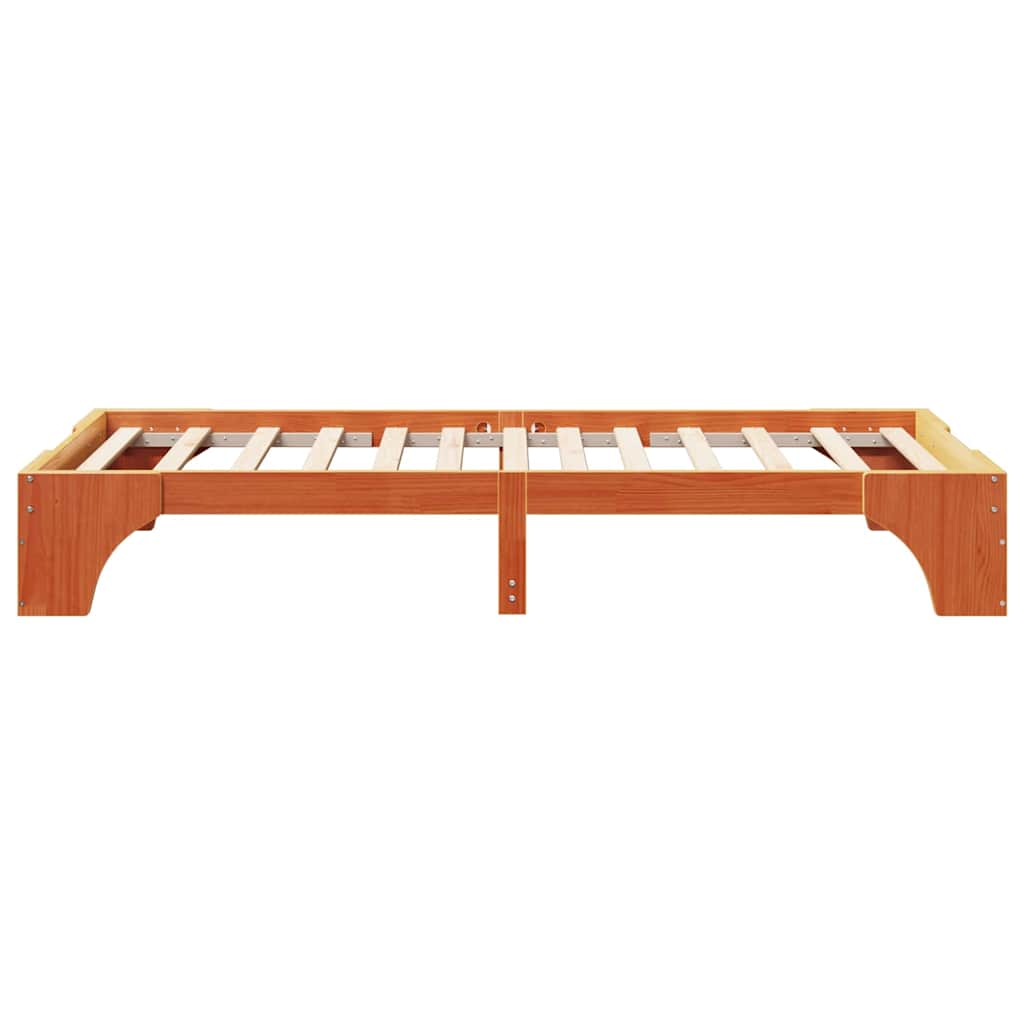 Struttura del letto Marrone cerato 90 x 190 cm Pino massello | homemem39