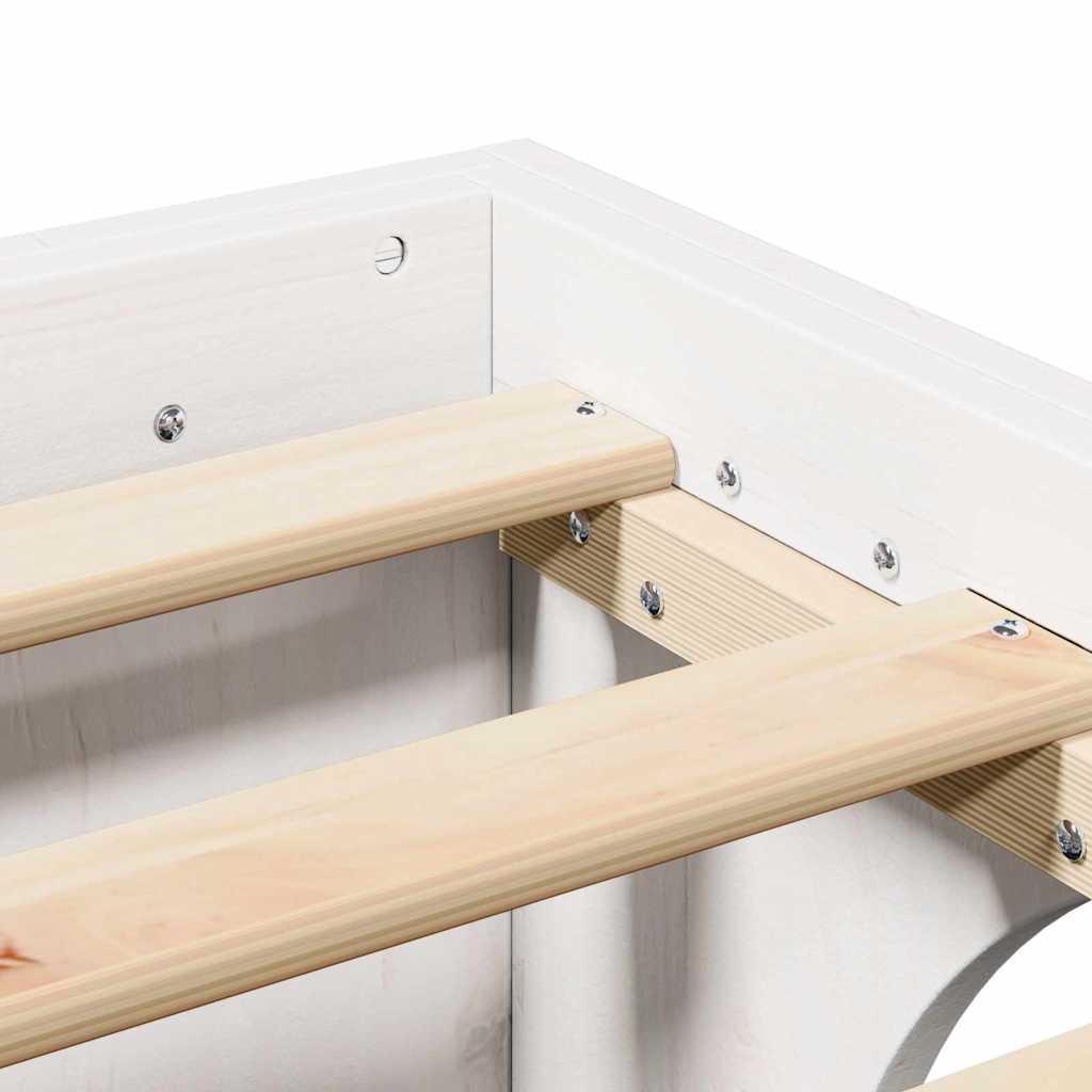 Struttura del letto Bianco 75 x 190 cm Pino massello | homemem39