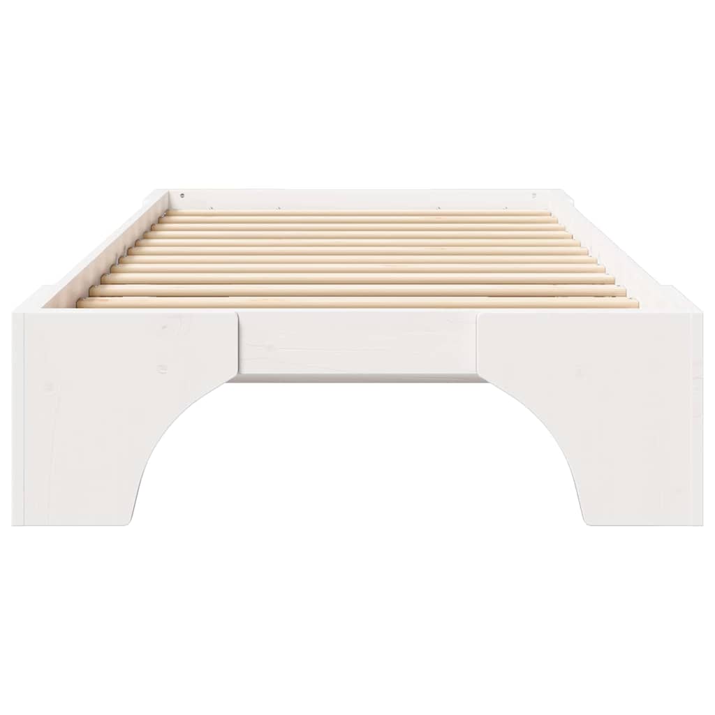 Struttura del letto Bianco 75 x 190 cm Pino massello | homemem39