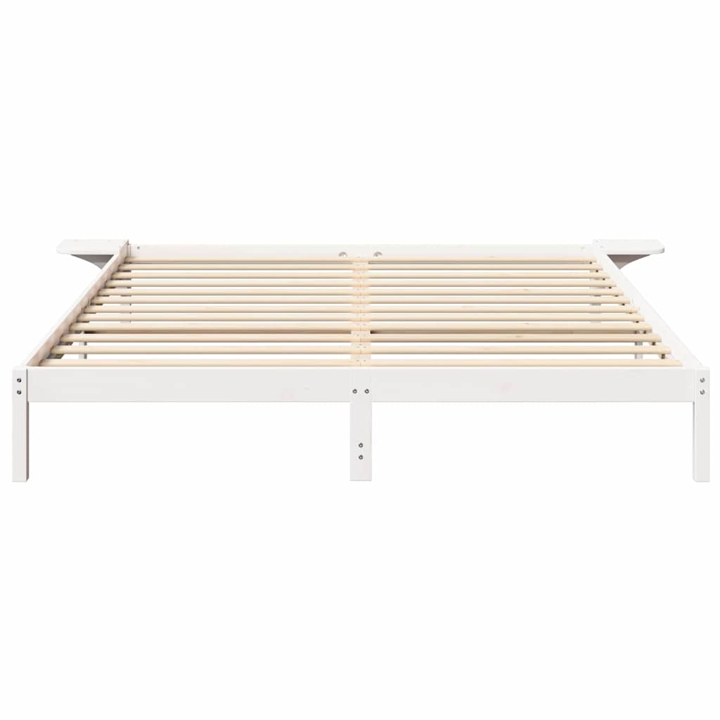 Struttura del letto Bianco 200 x 200 cm Pino massello | homemem39