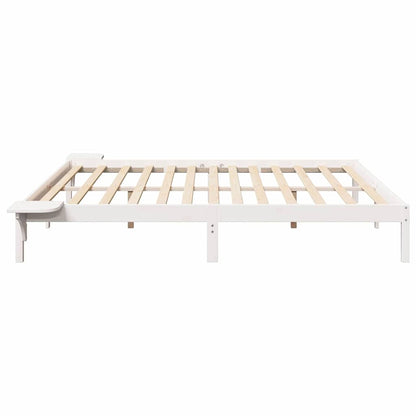 Struttura del letto Bianco 200 x 200 cm Pino massello | homemem39