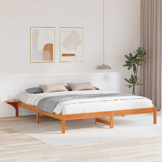 Struttura del letto Marrone cerato 200 x 200 cm Pino massello | homemem39