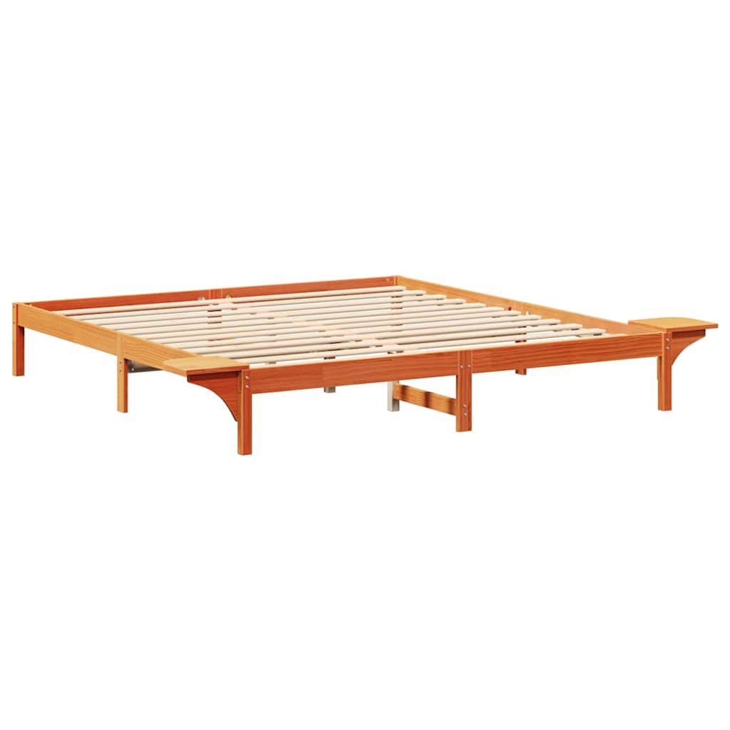 Struttura del letto Marrone cerato 200 x 200 cm Pino massello | homemem39