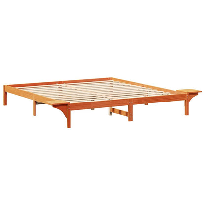 Struttura del letto Marrone cerato 200 x 200 cm Pino massello | homemem39