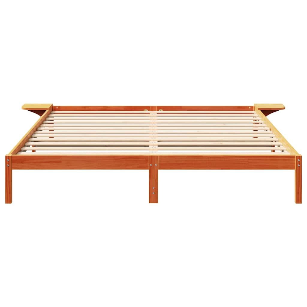 Struttura del letto Marrone cerato 200 x 200 cm Pino massello | homemem39