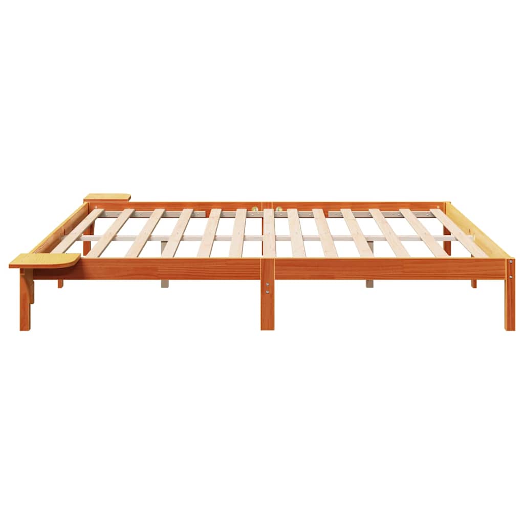 Struttura del letto Marrone cerato 200 x 200 cm Pino massello | homemem39