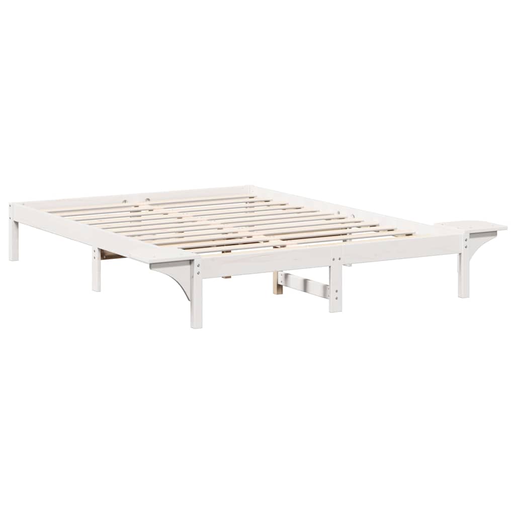Struttura del letto Bianco 150 x 200 cm Pino massello | homemem39