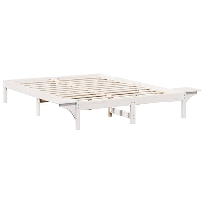 Struttura del letto Bianco 150 x 200 cm Pino massello | homemem39