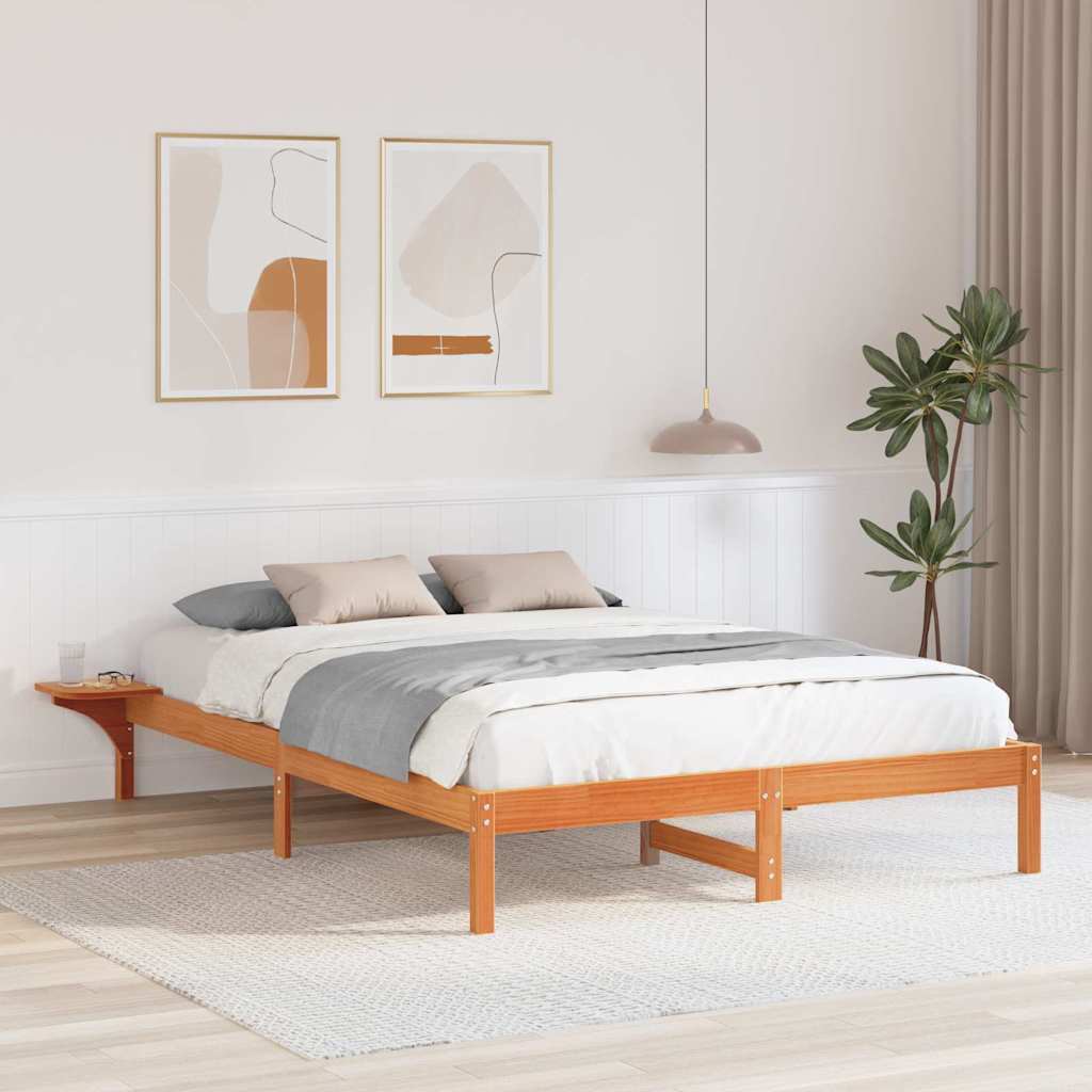 Struttura del letto Marrone cerato 140 x 200 cm Pino massello | homemem39