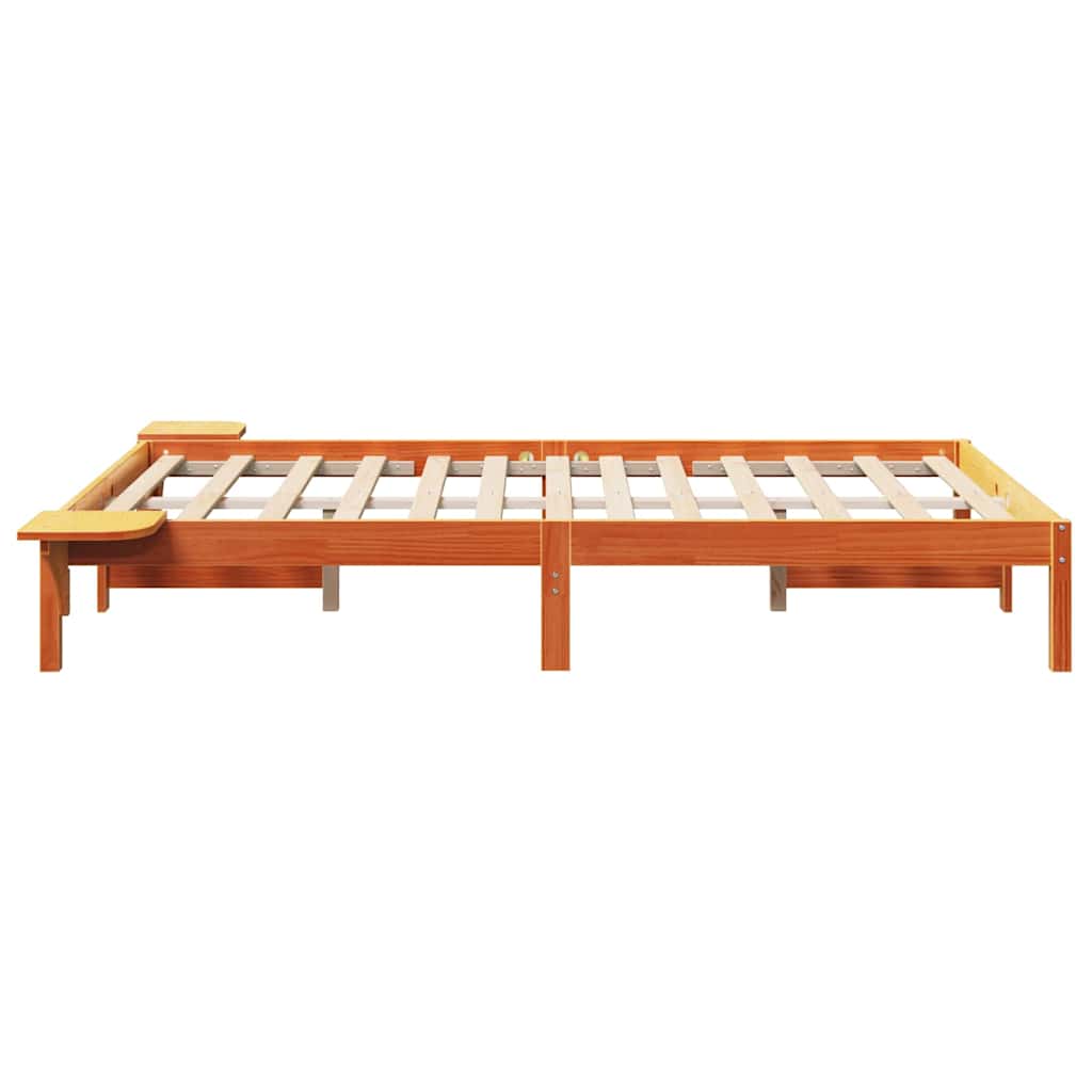 Struttura del letto Marrone cerato 140 x 190 cm Pino massello | homemem39