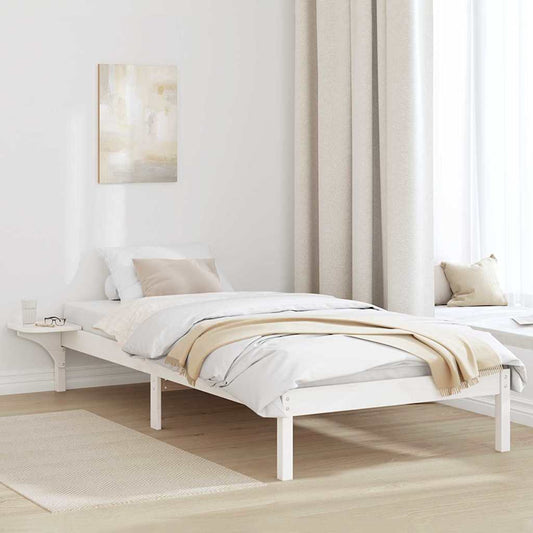 Struttura del letto Bianco 100 x 200 cm Pino massello | homemem39