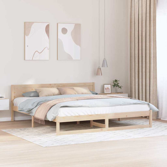Struttura del letto Naturale 200 x 200 cm Pino massello | homemem39