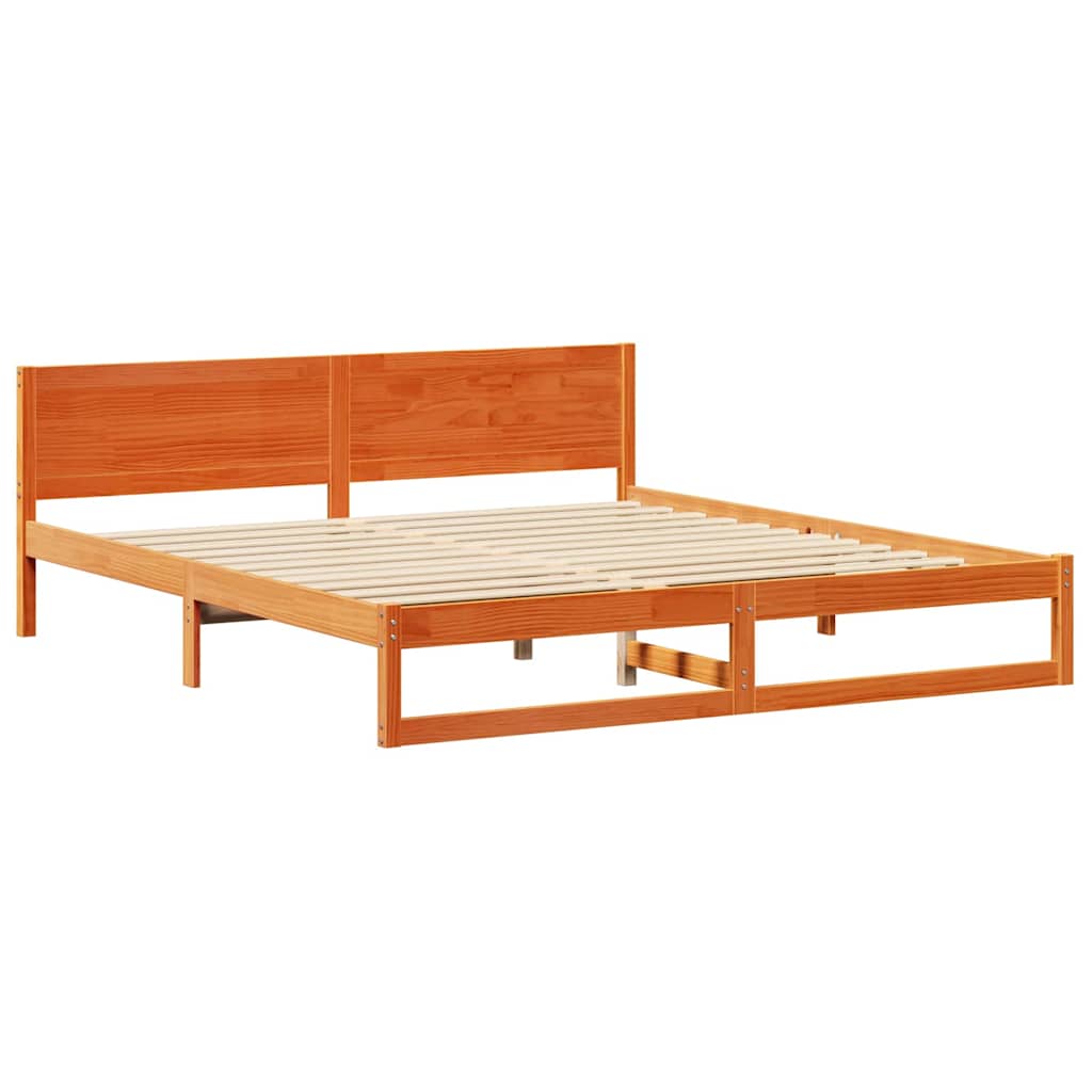 Struttura del letto Marrone cerato 200 x 200 cm Pino massello | homemem39