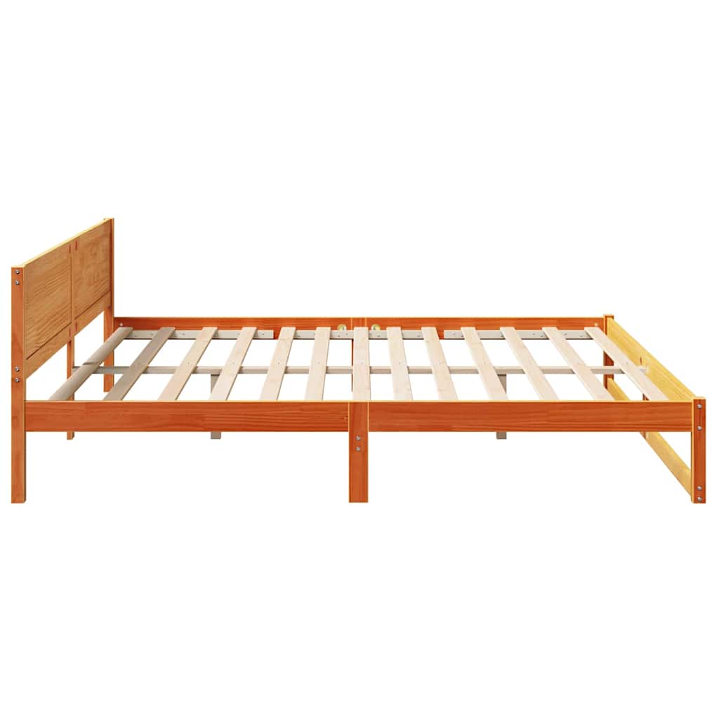 Struttura del letto Marrone cerato 200 x 200 cm Pino massello | homemem39