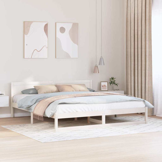 Struttura del letto Bianco 180 x 200 cm Pino massello | homemem39