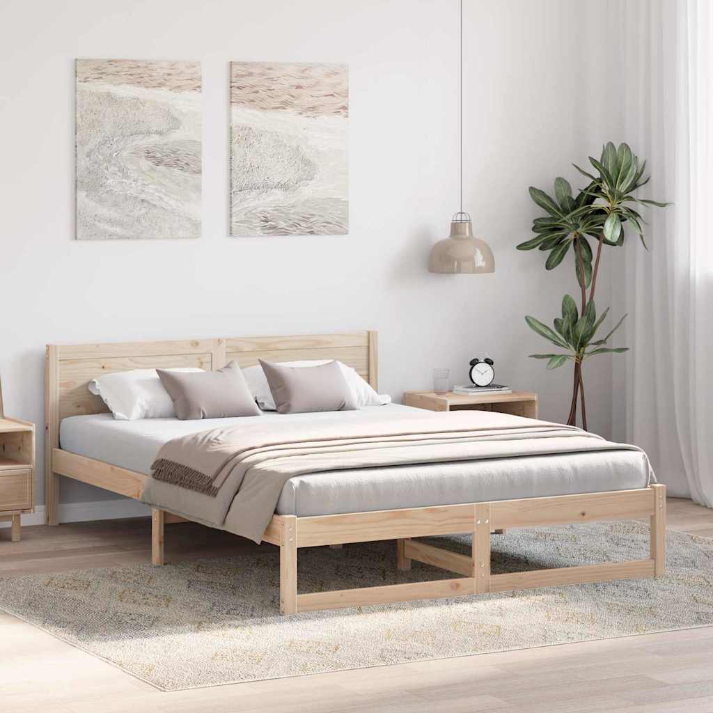 Struttura del letto Naturale 160 x 200 cm Pino massello | homemem39