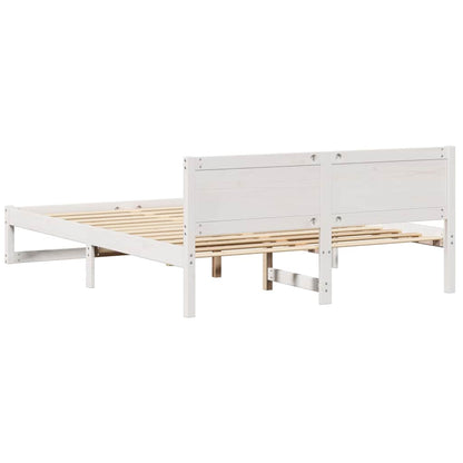 Struttura del letto Bianco 160 x 200 cm Pino massello | homemem39