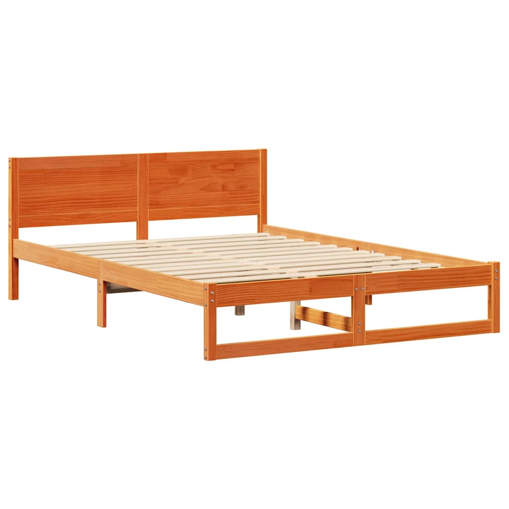 Struttura del letto Marrone cerato 160 x 200 cm Pino massello | homemem39
