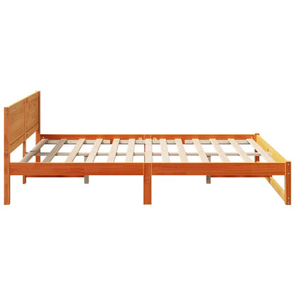 Struttura del letto Marrone cerato 160 x 200 cm Pino massello | homemem39