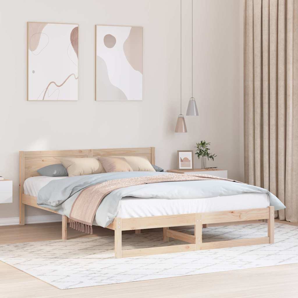 Struttura del letto Naturale 140 x 200 cm Pino massello | homemem39