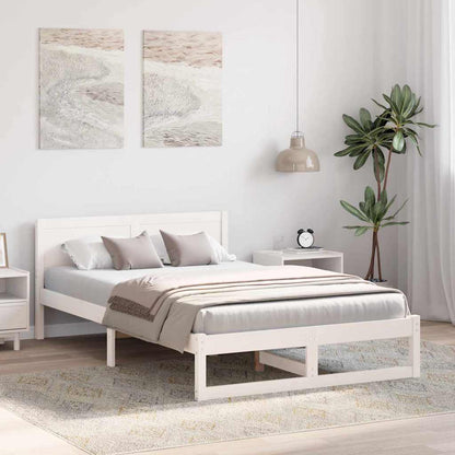 Struttura del letto Bianco 140 x 190 cm Pino massello | homemem39