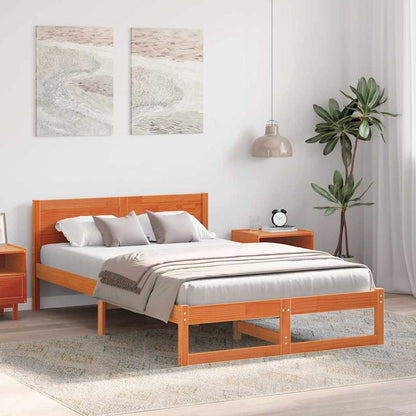 Struttura del letto Marrone cerato 140 x 190 cm Pino massello
