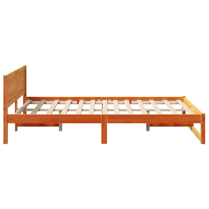 Struttura del letto Marrone cerato 140 x 190 cm Pino massello