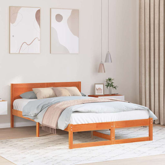Struttura del letto Marrone cerato 135 x 190 cm Pino massello | homemem39