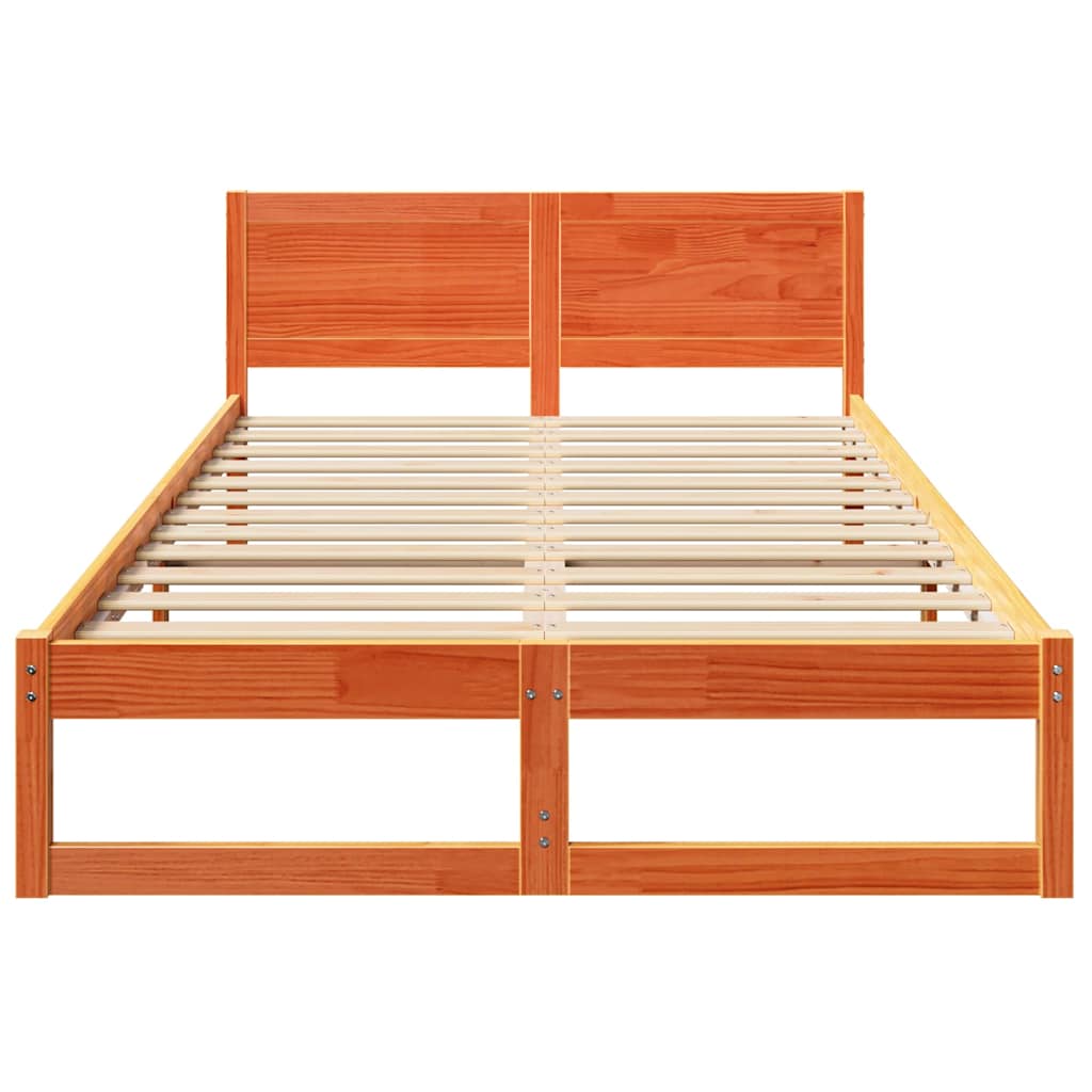 Struttura del letto Marrone cerato 135 x 190 cm Pino massello | homemem39
