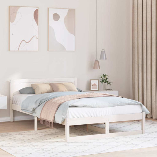 Struttura del letto Bianco 120 x 190 cm Pino massello | homemem39