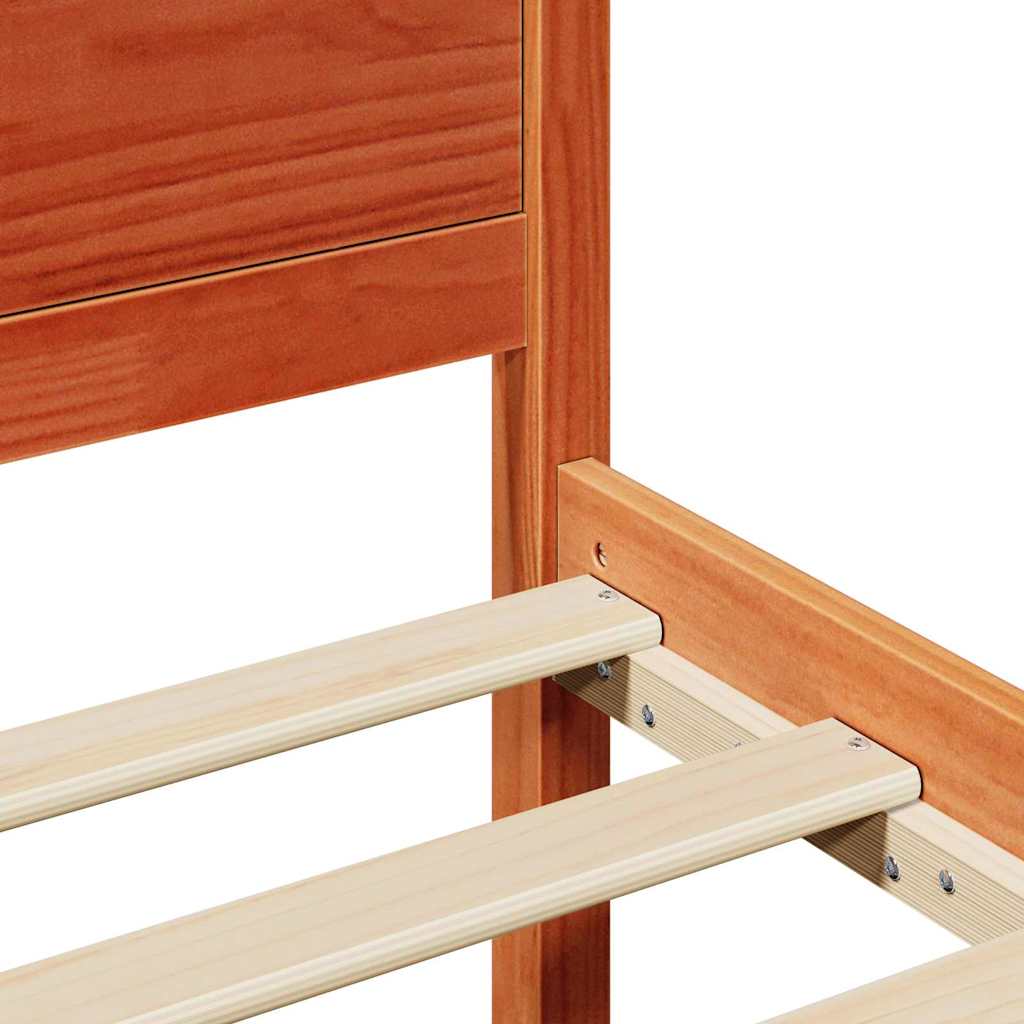 Struttura del letto Marrone cerato 120 x 190 cm Pino massello