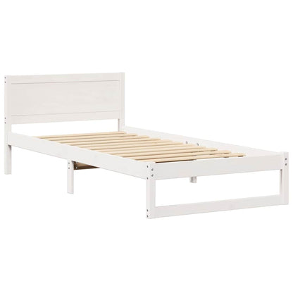 Struttura del letto Bianco 100 x 200 cm Pino massello | homemem39