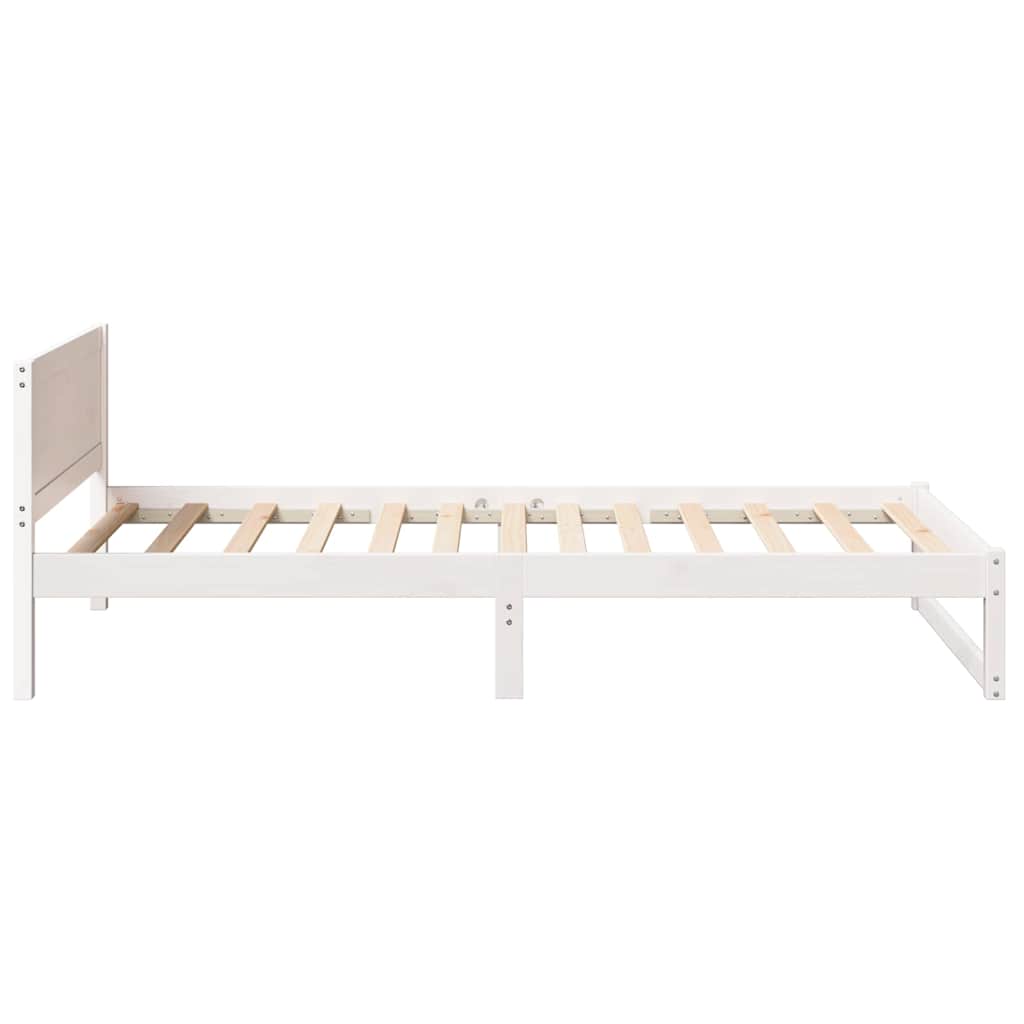 Struttura del letto Bianco 100 x 200 cm Pino massello | homemem39