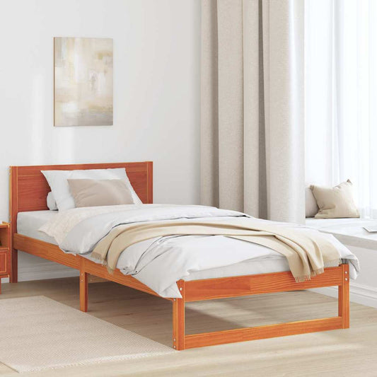 Struttura del letto Marrone cerato 100 x 200 cm Pino massello | homemem39