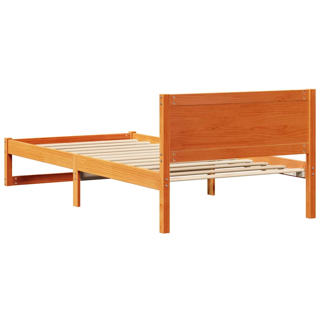 Struttura del letto Marrone cerato 100 x 200 cm Pino massello | homemem39