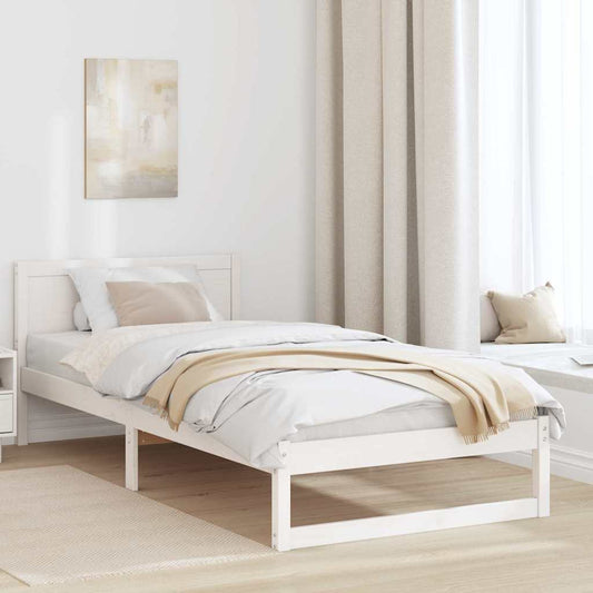 Struttura del letto Bianco 90 x 200 cm Pino massello | homemem39
