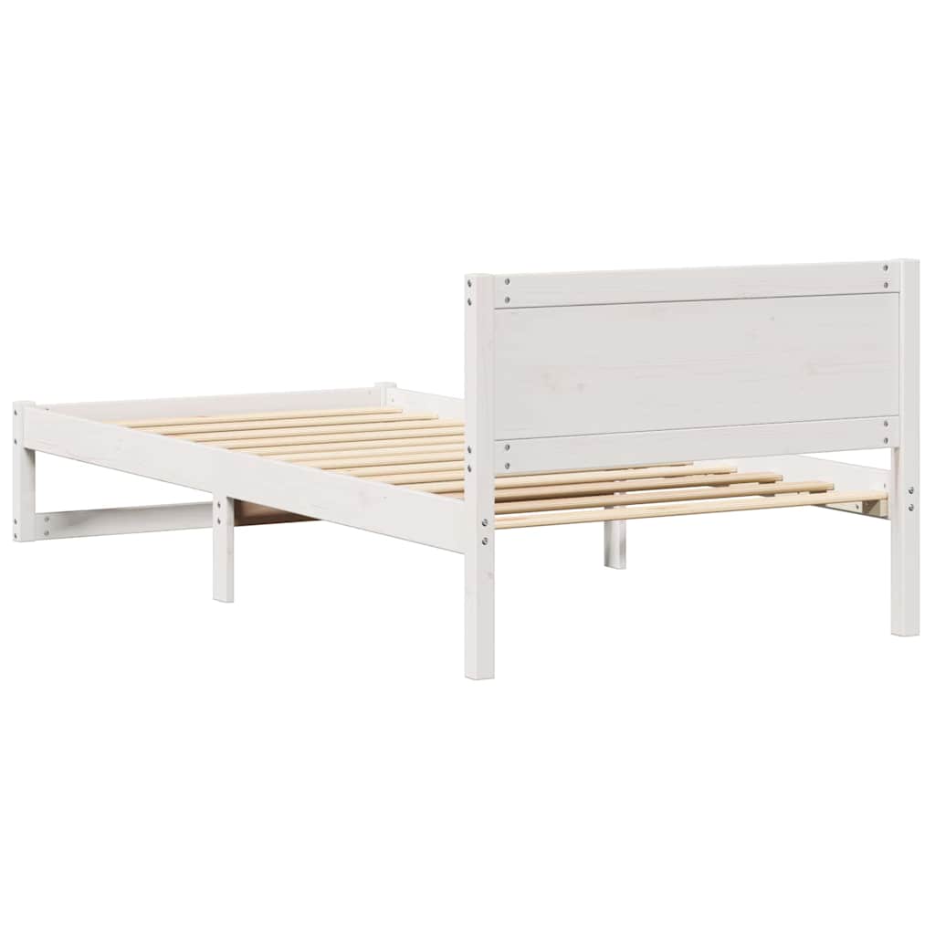 Struttura del letto Bianco 90 x 200 cm Pino massello | homemem39