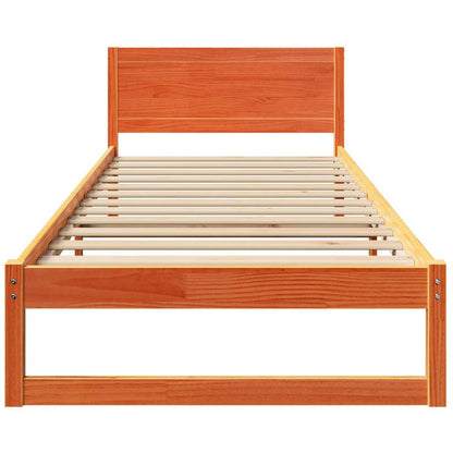 Struttura del letto Marrone cerato 90 x 200 cm Pino massello | homemem39